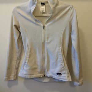 Patagonia white fleece zip up XS